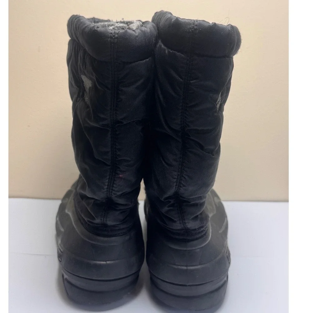 Sorel Black Nylon Insulated Snow Boots Waterproof‎ Rubber Shell Size 7Toggle